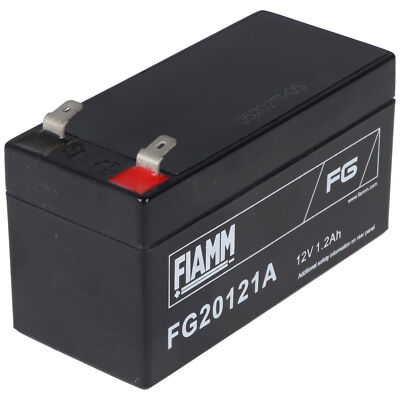 Fiamm FG20121A 12V 1,2Ah Abmessungen 97,0 x 42 x 59,0 mm, 4,8mm Faston Steckkont