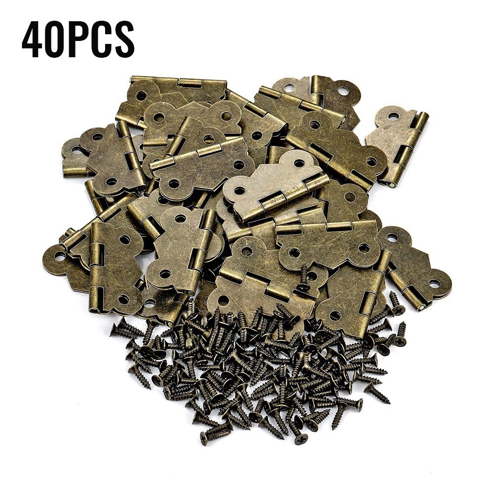 20*25mm Small Hinges 40pcs Accessories Antique Box Hinges Bronze Color