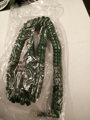 Telephone Handset modular Receiver Cord 12ft Deep Green General Cable 4HA14-K