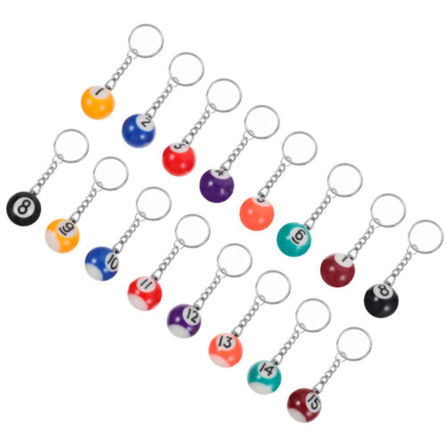 Metal Bowling Billiards Keychain Creative Keyring Gift for Pool Lover Kids-KN - Picture 1 of 17