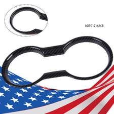 Cup Holder Cover Black ABS Fit For Ford Mustang 2015+ Interior Trim Molding