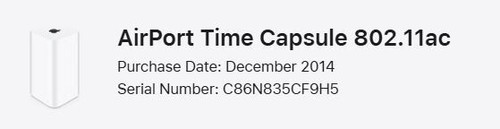 Apple AirPort Time Capsule 2TB A1470 Wireless access point dual band 802.11ac - Afbeelding 4 van 8