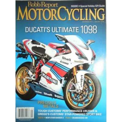 MOTORCYCLING robb report DUCATI'S ULTIMATE 1098 precious metals CHOPPERS