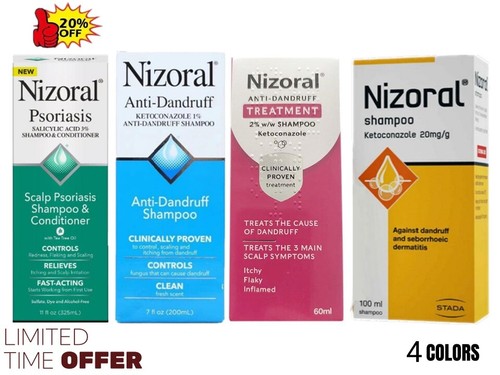 Nizoral Anti-Dandruff Shampoo Itch Relief Prevent Hair Loss - 4 Colors