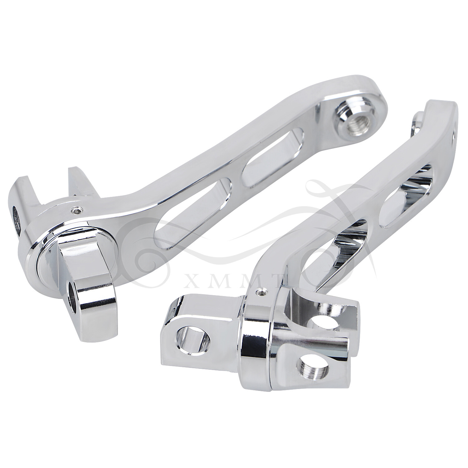 Motor Chrome Foot Peg Heel Rest Bracket For Harley Sportster 883 Dyna Wide Glide eBay