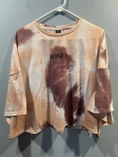 Womens Shein Tops Honey Size 4 XL Multicolor 