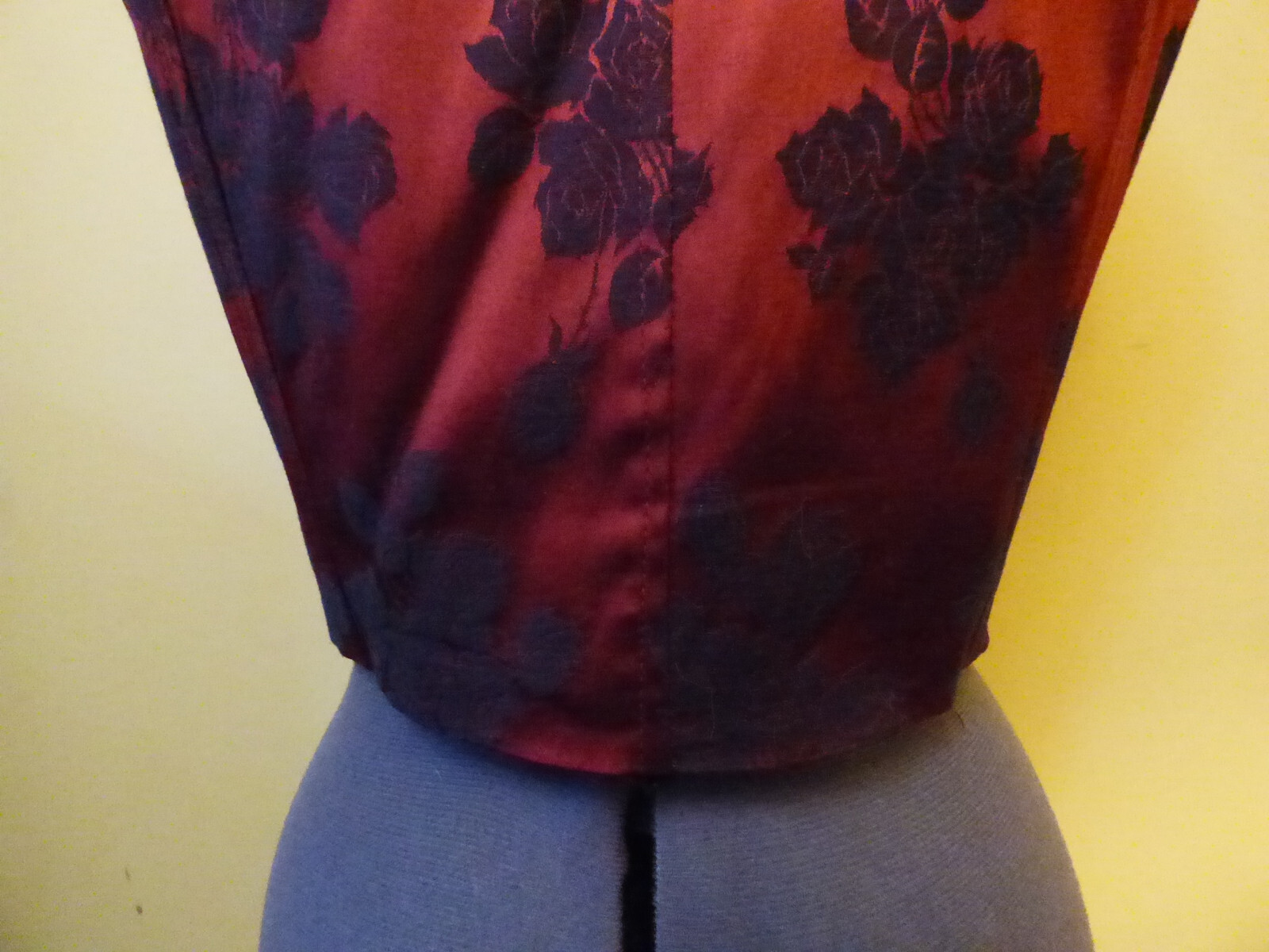 PATSY SEDDON PHASE EIGHT Red & Black Rose Bodice … - image 11
