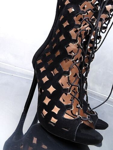 GoGo Original Tacones Altos Corsé Botas Negro 36 - Imagen 7 de 8