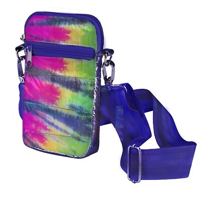 Top Trenz Rainbow Tie Dye Canvas Cell Bag with Detachable/Adjustable Strap - NWT