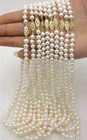 wholesale 10pc 7-8MM Natural White freshwater pearl Cultured Pearl Necklace 18"