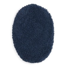 Toilet Lid Cover Navy Blue 19x22 Inches Polyester Basic Soft