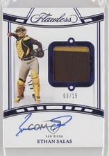 2024 Panini Flawless Signature Materials Sapphire 3/15 Ethan Salas Auto 13ql