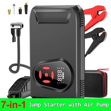 Car Jump Starter with Air Compressor, 3000A Portable Battery Booster 12V Jumper