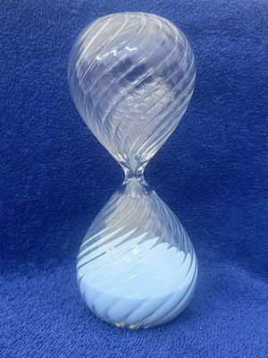 Blue Sand Half Hour Glass.