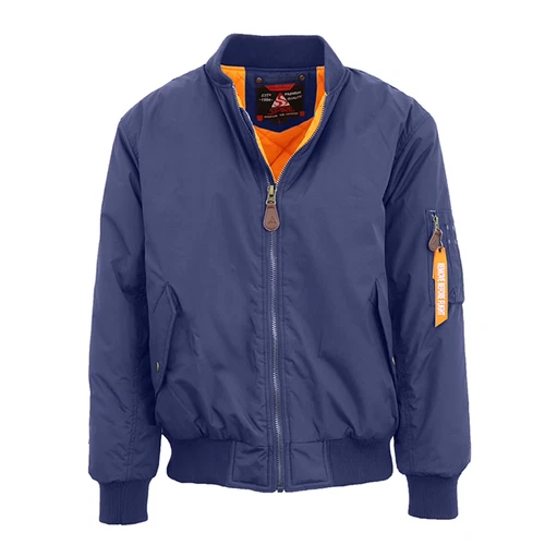 Men's Autumn Casual Heavyweight MA-1 Flight Bomber Jacket with Windproof Zipper video thumbnail