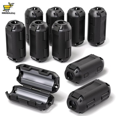 EMI Rauschsperre Ferritkern Set - 10 Clip-On Ringe mit 4.5mm für alle Kabeltypen