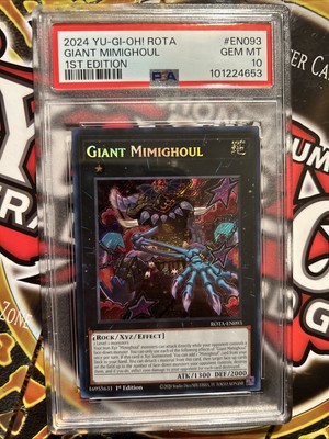 YuGiOh GIANT MIMIGHOUL #ROTA-EN093?PSA 10 GEM MT?1st EDITION 