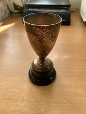 1971 "COMBINED AVERAGE" PIGEON RACING EPNS 12cm-TALL TROPHY (P3)