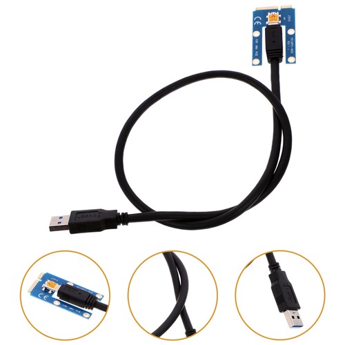 Câble USB + petite carte Pcie Mining extension graphique cartes externes