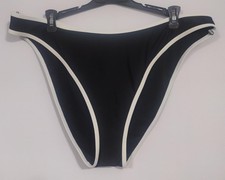 No Boundaries Junior High Leg Mid Rise Cheeky Bikini Bottom Black Size XL 16-18