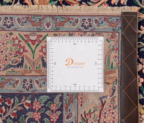 Isfahan mit Seide 161x106cm Handgeknüpfter Perserteppich Orient Carpet Wolle - Bild 12 von 12