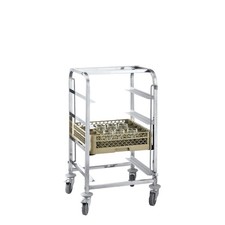 GGM Gastro Edelstahl Geschirrkorbwagen - f&uuml;r 4 K&ouml;rbe Korbma&szlig;: 400x400mm