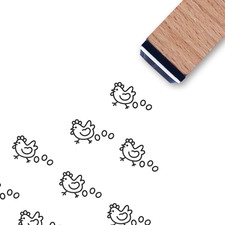 Funny Chicken Egg Rubber Stamp, 3/5 Inch Small Mini Stamp for Scrapbooking Card