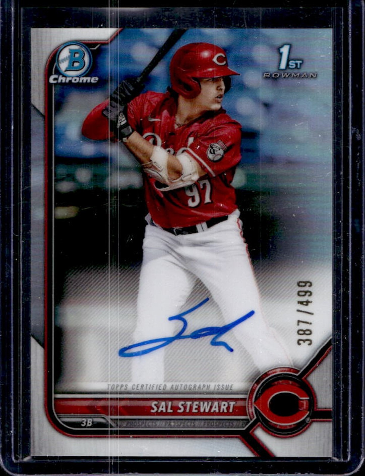 Sal Stewart 2022 Bowman Draft #CDA-SS Chrome DP Auto - Refractor 
