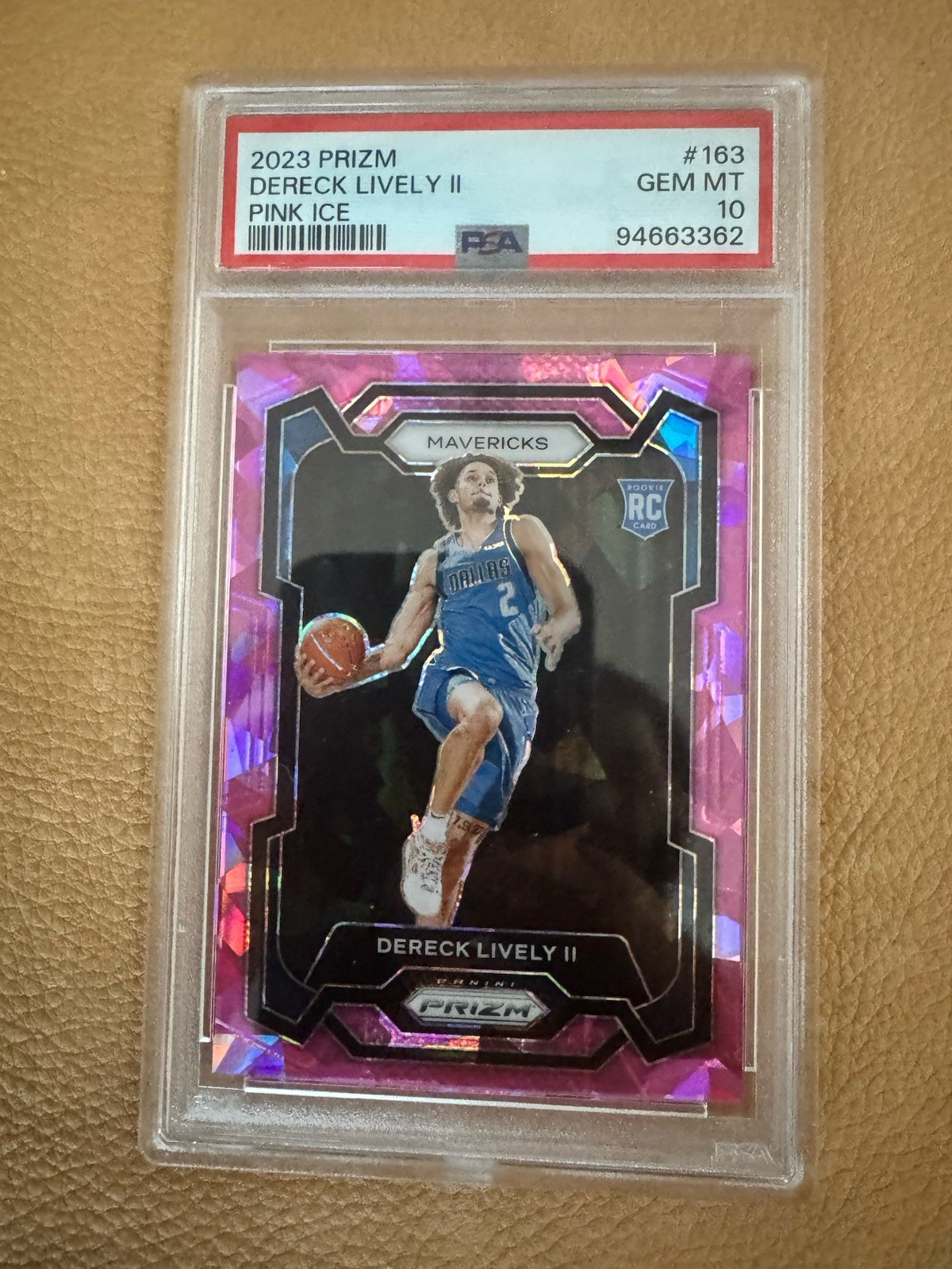 2023-24 Panini Prizm - Dereck Lively #163 Pink Ice Prizm (RC)