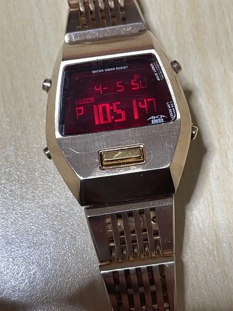 SEIKO ALBA AKA W670-4000 Darth Vader RED LED quartz Men's Watch | eBay