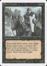 [MTG] Black Knight (095) (3ED) HP-DMG