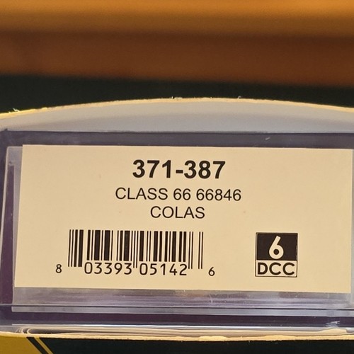 371-387 Class 66 66846 Colas 1:148/N Graham Farish Engine | Condition: New
