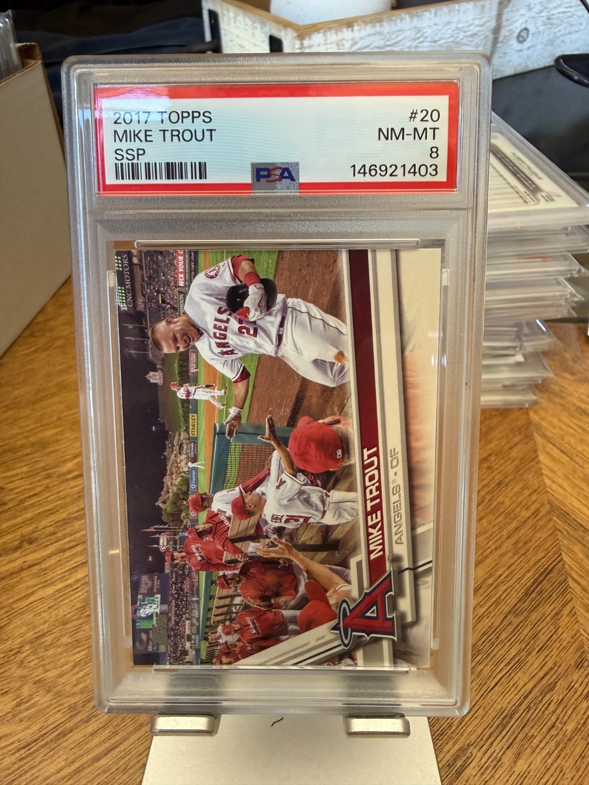 2017 Topps Mike Trout High Five SSP PSA 8