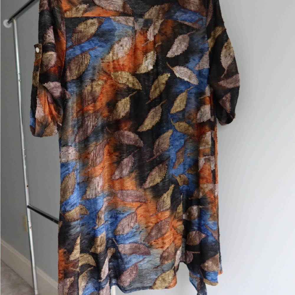 Colorful Leaf Pattern Jacket/Shirt - image 7