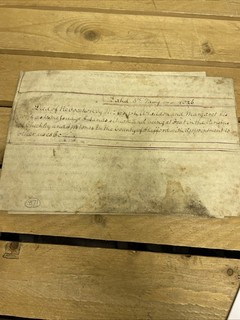 Old Staffordshire Document 1826 Foxt Nr Ipstones Whieldon Ball Brandon