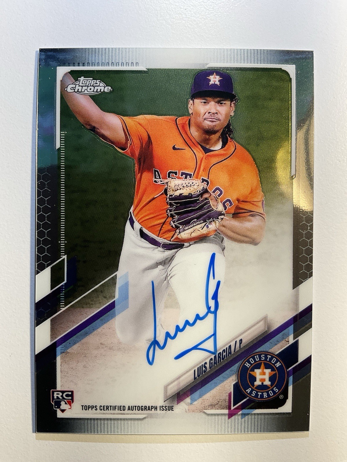 2021 Topps Chrome Luis Garcia RC Rookie Auto Astros