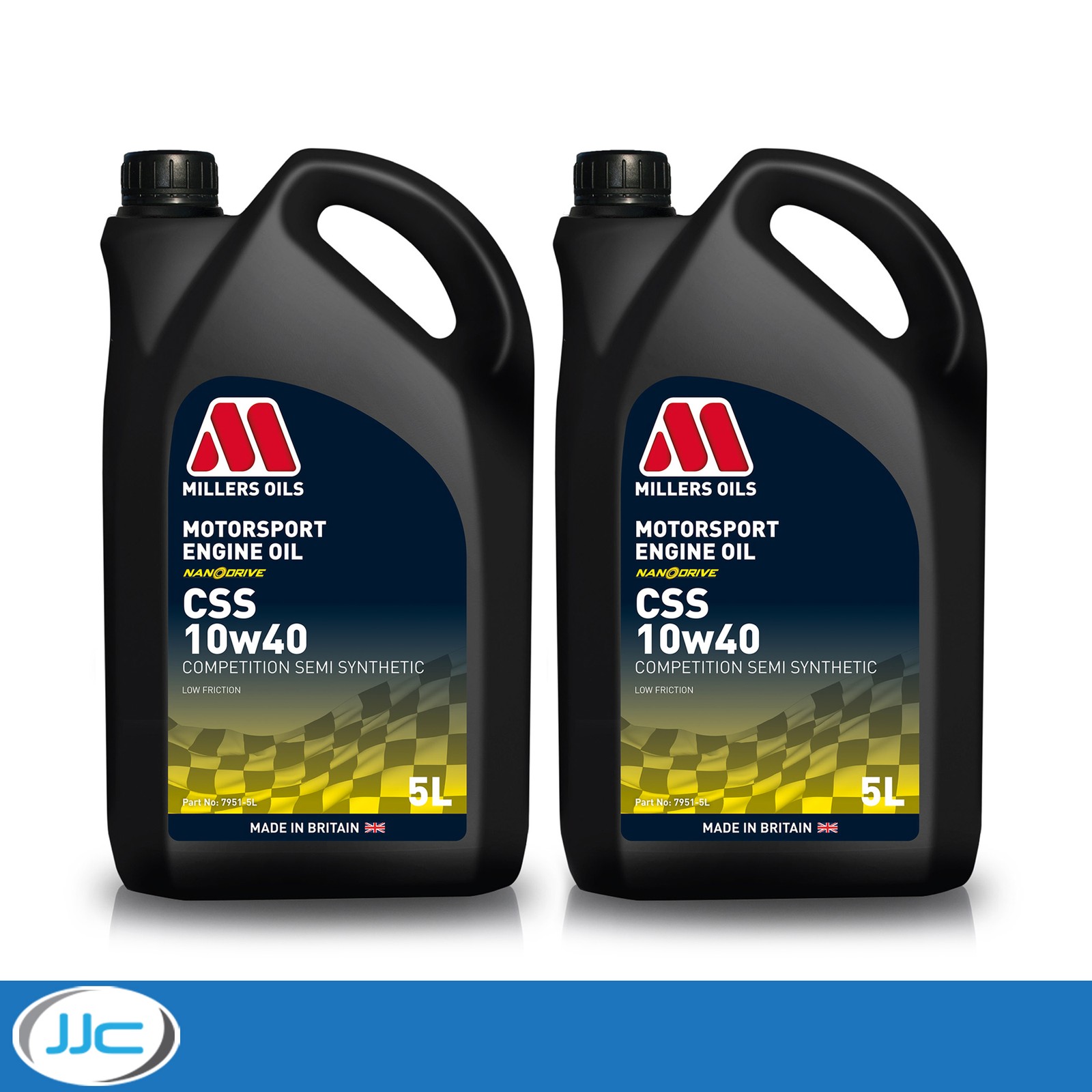 2 x 5L - Millers Oils CSS Nanodrive 10W40 Semi-Synthetic Motorsport Engine Oil