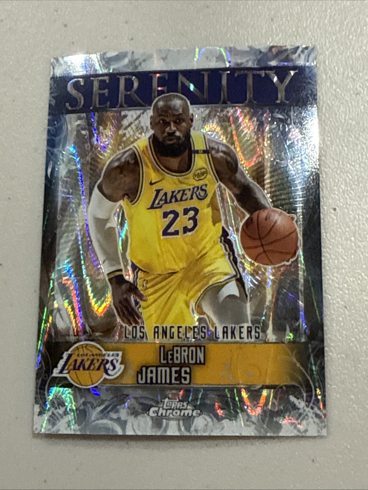 LEBRON JAMES 2025-26 Topps Chrome Serenity SP Raywave Refractor #SY-2 Lakers