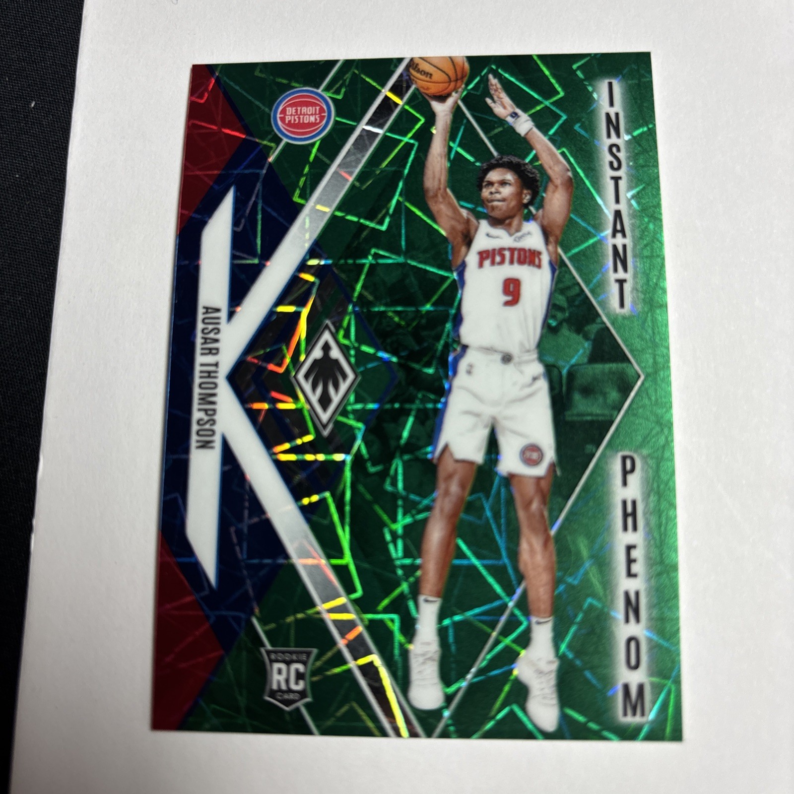 2023-24 Panini Phoenix Ausar Thompson #4 Instant Phenom Green Lazer #’ed /175