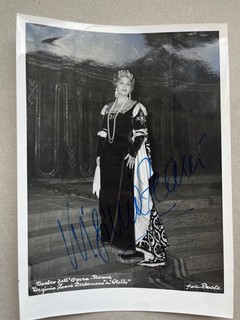 A) Photograph 12x18cm Autograph Virginia Zeani Soprano Romania USA Theatre C