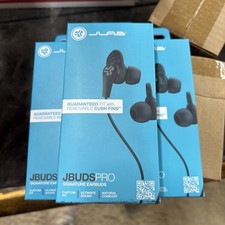 Jbuds Pro Signature Wired Earbuds - Black - JLab - Brand New - 3-pack