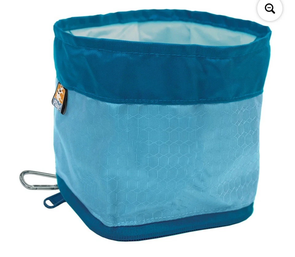 Cuenco de viaje para perros Kurgo Zippy - azul Foto 2 de 4