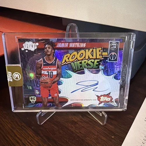 Topps 3 Rookie-Verse Jamir Watkins RC Auto /49 Washington Wizards 2025-26