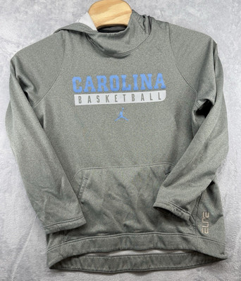 Jordan Elite UNC Tar Heels Carolina Basketball Hoodie Team Issued Gray Men's M