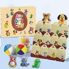 Air Dry Clay Kit for Kids - Animal Themed,12 Animals DIY Molding Clay Art Cra...