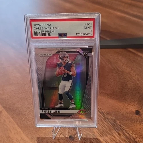 2024 Panini Prizm – Caleb Williams Chicago Bears Rookie Silver Prizm #301 PSA 9