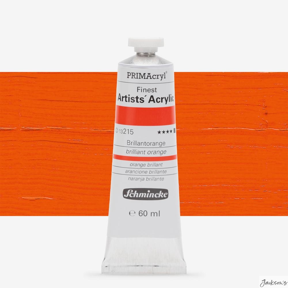 Schmincke Primacryl Heavy Body Acrylic Paint 60ml Brilliant Orange For Artists