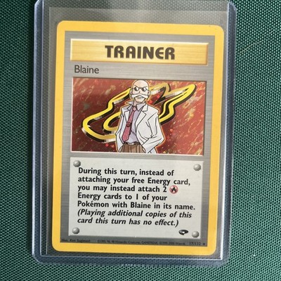 Pokémon TCG Blaine Trainer Gym Challenge Holo Card 17/132