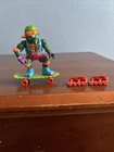 1991 Playmates TMNT Skateboardin Mike Vintage 100% Complete Ninja Turtles