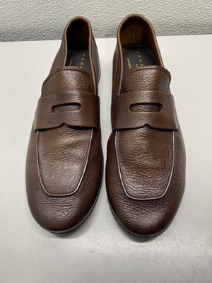 Henderson Mens Capri C.1 Calfskin Leather Loafers Size 10/EU 43 Dark Brown